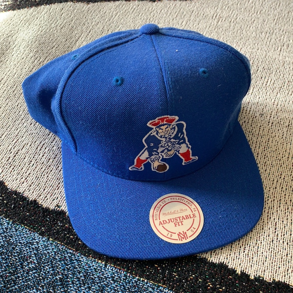 New England Patriots Mitchell & Ness Adjustable Hat / Cap